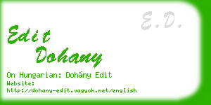 edit dohany business card