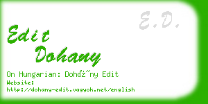 edit dohany business card